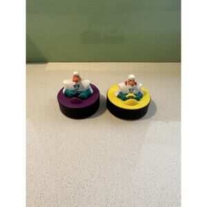Disney Mighty Ducks Hockey Pucks Complete Set of 2 McDonalds Happy Meal Toys 90s